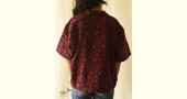 Itr . इत्र | Batik Cotton Loose Red & Black Shirt | Exclusive