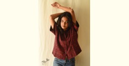 Itr . इत्र | Batik . Cotton Loose Red Shirt | Exclusive