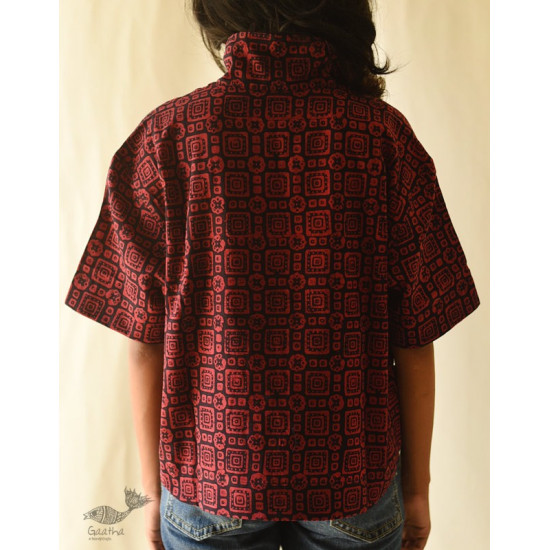 buy Block Printed Batik Cotton Free Size Shirt