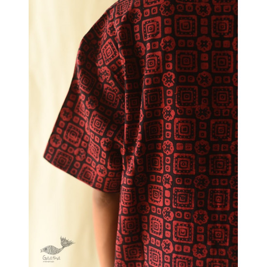 buy Block Printed Batik Cotton Free Size Shirt