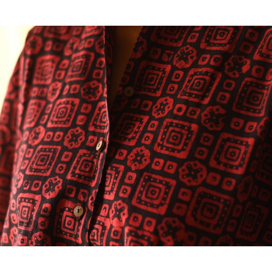 buy Block Printed Batik Cotton Free Size Shirt