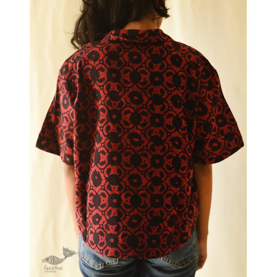 buy Block Printed Batik Cotton Shirt