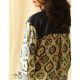 buy Modal Silk Ajrakh Prints & Denim Dress