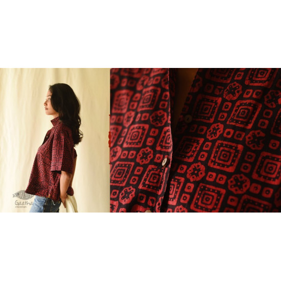 buy Block Printed Batik Cotton Free Size Shirt