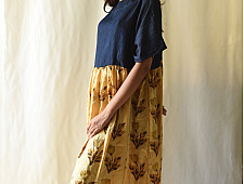 Amaara . अमारा | Batic Modal Silk +  Denim Dress