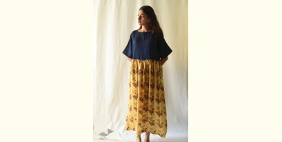 Amaara . अमारा | Batic Modal Silk +  Denim Dress