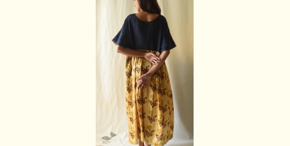 Amaara . अमारा | Batic Modal Silk +  Denim Dress