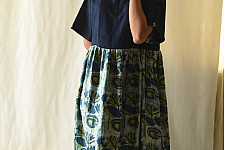 Amaara . अमारा | Batic Modal Silk & Denim Dress