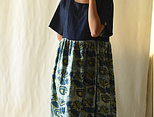 Amaara . अमारा | Batic Modal Silk & Denim Dress