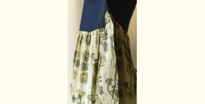 Amaara . अमारा | Batic Modal Silk And Denim Dress