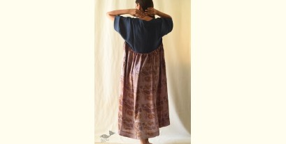 Amaara . अमारा | Denim And Modal Silk Batic Dress