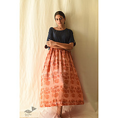 Amaara . अमारा | Batic Modal Silk + Denim Long Dress