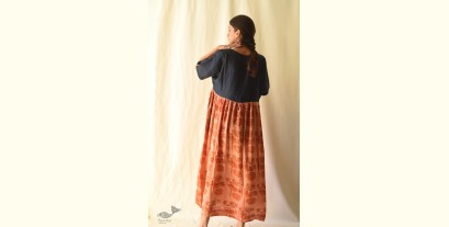 Amaara . अमारा | Batic Modal Silk + Denim Long Dress