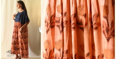 Amaara . अमारा | Batic Block Print ~ Modal Silk + Denim Dress