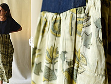 Amaara . अमारा | Batic Modal Silk And Denim Dress