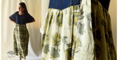 Amaara . अमारा | Batic Modal Silk And Denim Dress