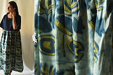 Amaara . अमारा | Batic Modal Silk & Denim Dress