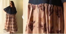 Amaara . अमारा | Batic Modal Silk & Denim Long Dress