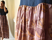 Amaara . अमारा | Denim And Modal Silk Batic Dress