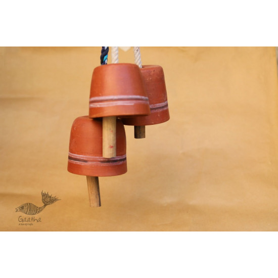 Maati Ka Kaam ● Clay Hanging Bell ( Set of three ) ● 17