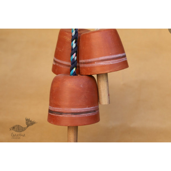 Maati Ka Kaam ● Clay Hanging Bell ( Set of three ) ● 17