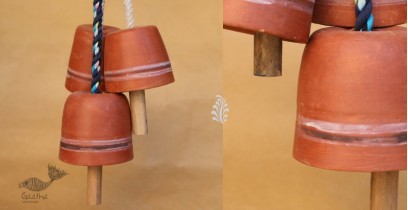 Maati Ka Kaam ● Clay Hanging Bell ( Set of three ) ● 17