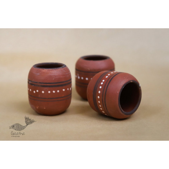 Maati Ka Kaam ● Clay Glasses ( Set of three ) ● 22