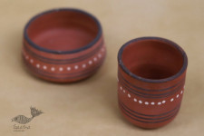 Maati Ka Kaam ● Clay Bowl & Glass ( Set of two ) ● 30