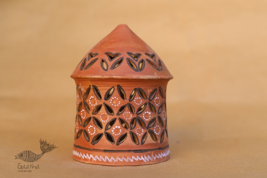 Details about   Terracotta Clay Handmade Round Hut Lamp Beige 