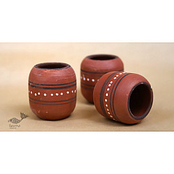 Buy Online Clay Glasses ( Set of three )| Indian craft store