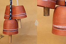 Maati Ka Kaam ● Clay Hanging Bell ( Set of three ) ● 17