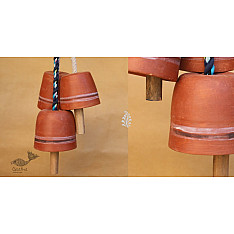 Maati Ka Kaam ● Clay Hanging Bell ( Set of three ) ● 17