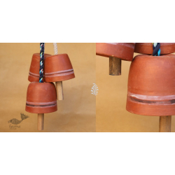 Maati Ka Kaam ● Clay Hanging Bell ( Set of three ) ● 17