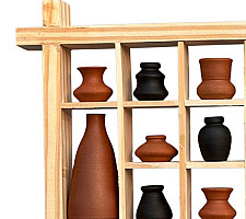 Terracotta Tales | Terracotta Pottery Art - Handmade Miniature Wall Art Frame