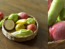 Gudiyawala . गुड़ियावाला | Clay ~ Miniature Fruit Basket
