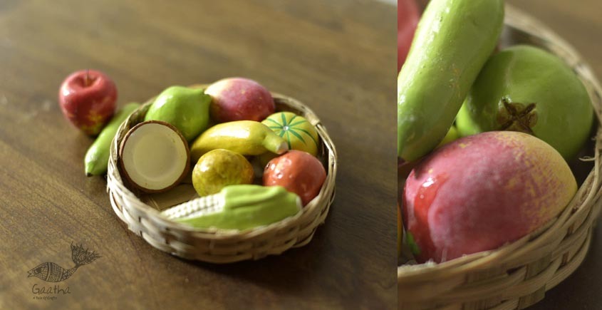 Handmade Clay - Miniature Fruit Basket
