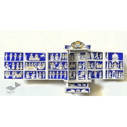 Kathanik . कथनिक ☀ A Wooden Shrine ( Blue - 41 cm) ~ 134