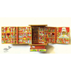 Kathanik . कथनिक ☀ A Wooden Shrine ( Real Marwadi Kaavad with 51 stories painted - 41 cm.) - 1