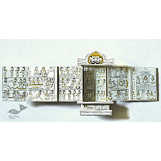 Kathanik . कथनिक ☀ A Wooden Shrine ( White kaavad - 41 cm) ~ 118B