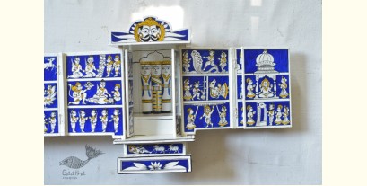 Kathanik . कथनिक ☀ A Wooden Shrine ( Blue - 41 cm) ~ 134