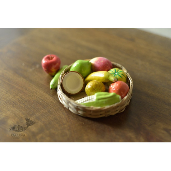 Handmade Clay - Miniature Fruit Basket