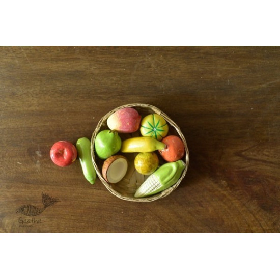 Handmade Clay - Miniature Fruit Basket