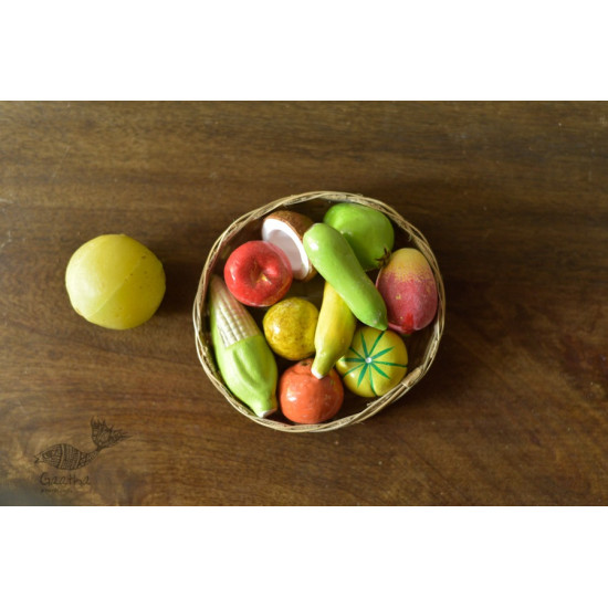 Handmade Clay - Miniature Fruit Basket