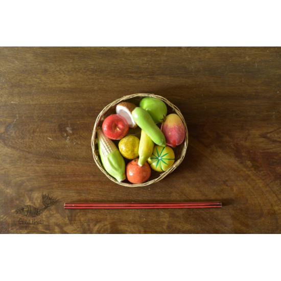 Handmade Clay - Miniature Fruit Basket