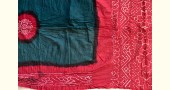 latest collection of cotton bandhni green-red sarees