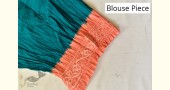 latest collection of cotton bandhni Blue-Orange sarees