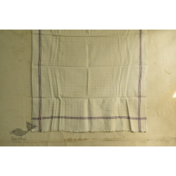 Indulge yourself | Handwoven - Cotton Towel - Blue Border