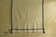 Indulge yourself | Handwoven - Cotton Blue Border Towel 