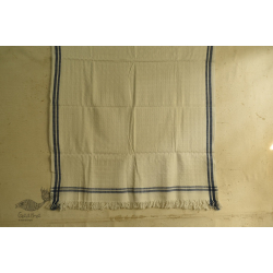 Indulge yourself | Handwoven - Cotton Blue Border Towel 