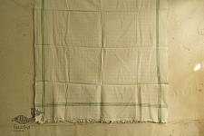 Indulge yourself | Handwoven - Cotton Green Border Towel